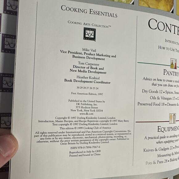 Cooking Essentials 1997 Hard Back Cooking Club Of America Cookbook GnuReads - Picture 9 of 11